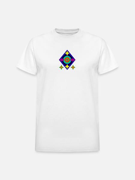 Diamond Stars - Heavyweight Unisex T-Shirt by Gildan - white