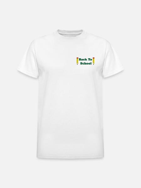 Back to School Pencils - Heavyweight Unisex T-Shirt by Gildan - white