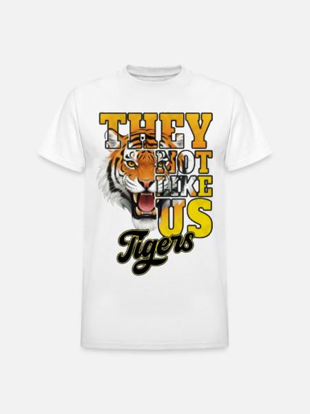 Tiger Fury Bold Text Tee - Heavyweight Unisex T-Shirt by Gildan - white