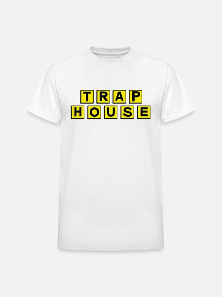 Trap House - Heavyweight Unisex T-Shirt by Gildan - white