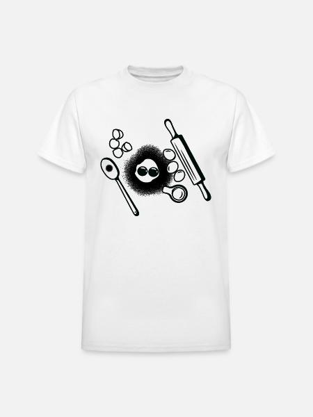 Baking Ingredients Sketch - Heavyweight Unisex T-Shirt by Gildan - white