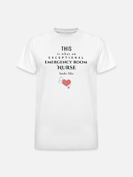 Emergency Room Nurse - Heavyweight Unisex T-Shirt by Gildan - white