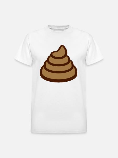 Big poop pile disgusting - Heavyweight Unisex T-Shirt by Gildan - white