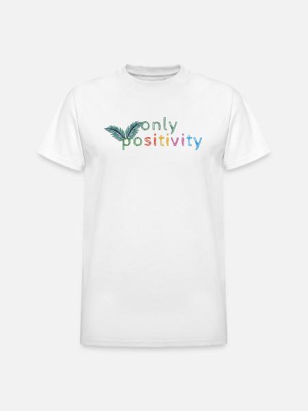 Only Positivity - Heavyweight Unisex T-Shirt by Gildan - white