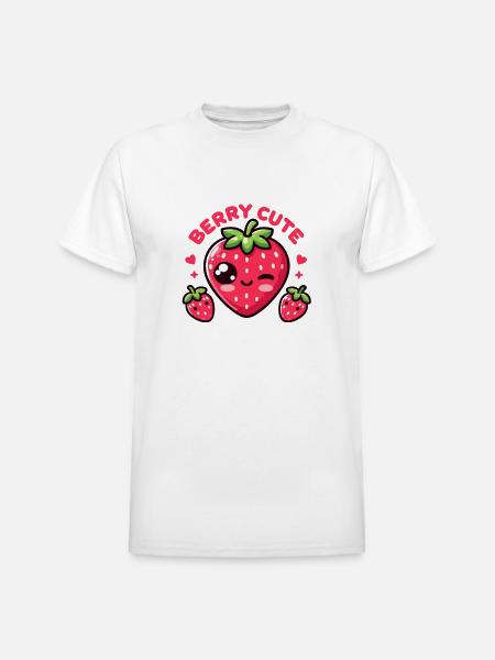 Berry Cute - Heavyweight Unisex T-Shirt by Gildan - white