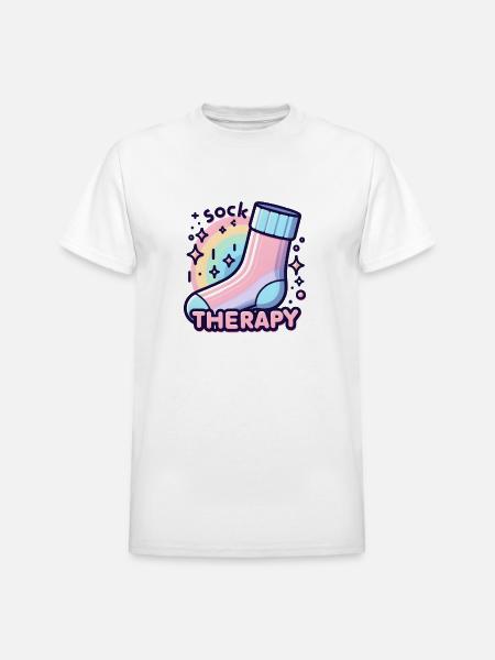 Stocking: Sock therapy - Heavyweight Unisex T-Shirt by Gildan - white