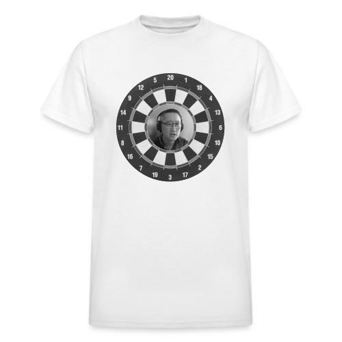 Producer Jay on Dartboard with Fusco Show back - Heavyweight Unisex T-Shirt by Gildan