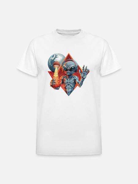 IlluminET101 - Heavyweight Unisex T-Shirt by Gildan - white