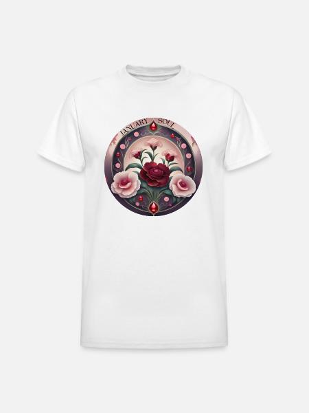 January Soul - Heavyweight Unisex T-Shirt by Gildan - white
