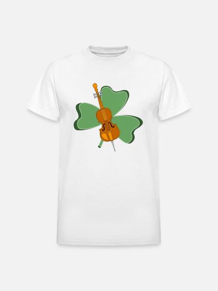 Shamrock Cello green - Heavyweight Unisex T-Shirt by Gildan - white