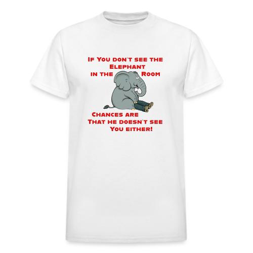 Elephant in the Room Meme - Heavyweight Unisex T-Shirt by Gildan