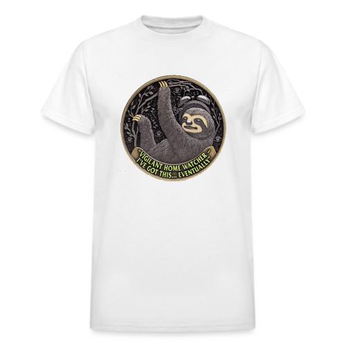Sloth Home Watcher T Shirt - Heavyweight Unisex T-Shirt by Gildan