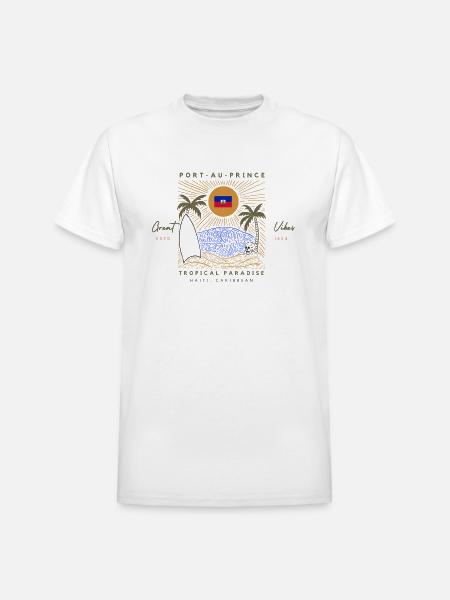 Port-au-Prince, Haiti - Heavyweight Unisex T-Shirt by Gildan - white