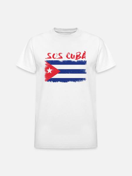Sos Cuba Soscuba - Heavyweight Unisex T-Shirt by Gildan - white