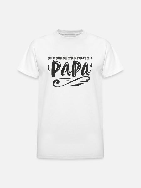 Funny Papa - Heavyweight Unisex T-Shirt by Gildan - white