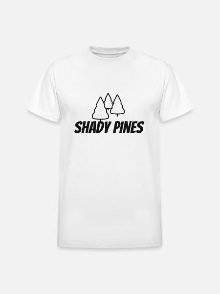 Shady Pines - Heavyweight Unisex T-Shirt by Gildan - white