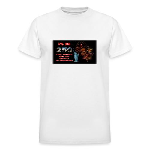 1776 - 2026 - 250 Years USA | Fireworks - Heavyweight Unisex T-Shirt by Gildan