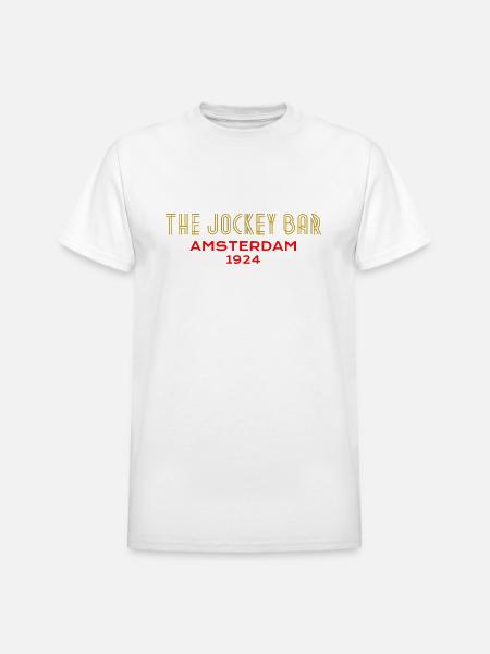 The Jockey Bar, Amsterdam - Heavyweight Unisex T-Shirt by Gildan - white