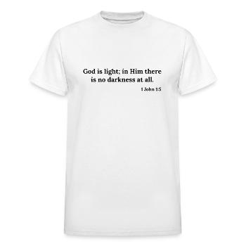 Bible Quotes And Verses - Heavyweight Unisex T-Shirt by Gildan - white - Front - AI Model Female 172 dark (172cm) & AI Model Male 185 dark (185cm)