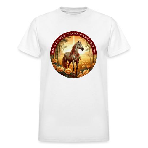 Year of the Horse Guardian T Shirt, Lunar New Year - Heavyweight Unisex T-Shirt by Gildan