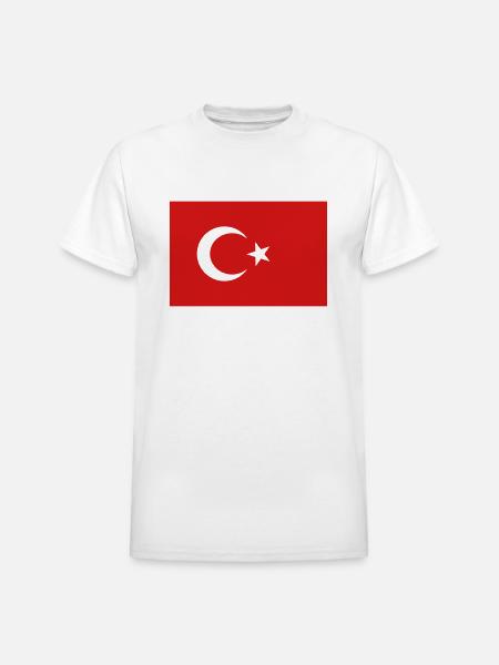turkish flag - Heavyweight Unisex T-Shirt by Gildan - white