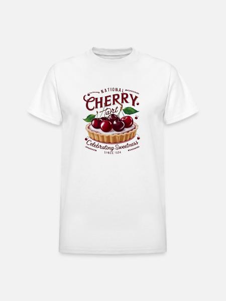 National Cherry Tart Day  - Heavyweight Unisex T-Shirt by Gildan - white