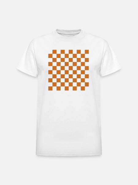 Rust Checker Mosaic - Heavyweight Unisex T-Shirt by Gildan - white