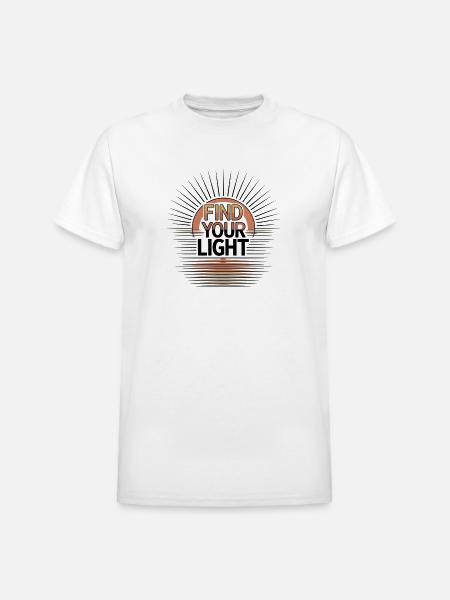 Find Your Light Sunburst - Heavyweight Unisex T-Shirt by Gildan - white