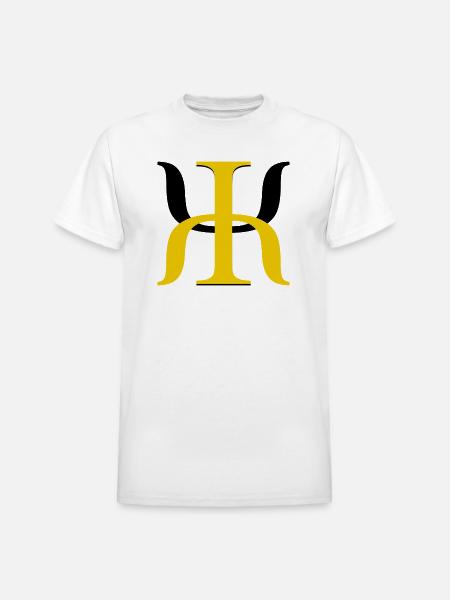 Golden Lambda Glyph - Heavyweight Unisex T-Shirt by Gildan - white
