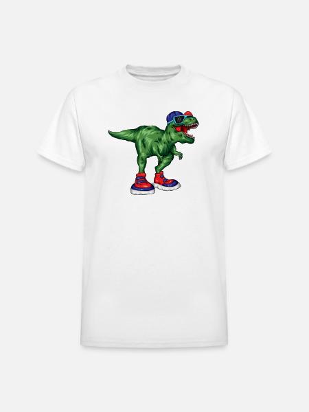 Dino Sneaker Rex - Heavyweight Unisex T-Shirt by Gildan - white