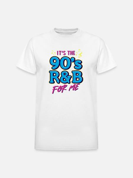 90s R&B Nostalgia RetroTee - Heavyweight Unisex T-Shirt by Gildan - white