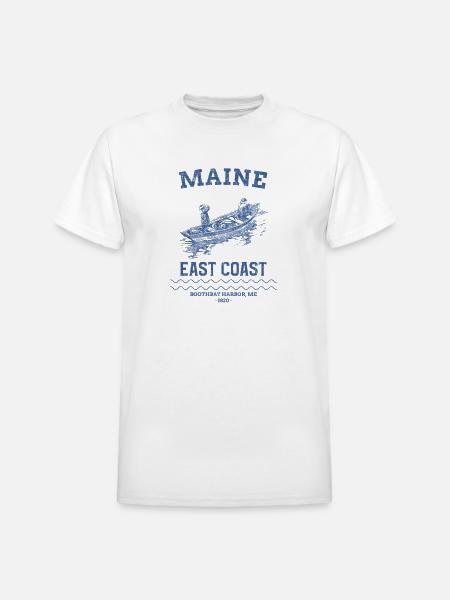 east_coast_boothbay - Heavyweight Unisex T-Shirt by Gildan - white
