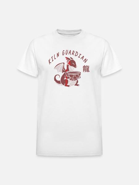 Kiln Guardian Dragon - Heavyweight Unisex T-Shirt by Gildan - white