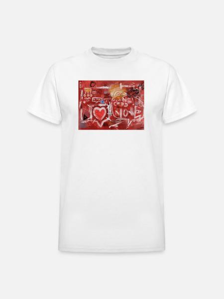 Connected Alone - Heavyweight Unisex T-Shirt by Gildan - white