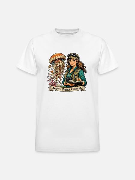 Ocean Conservator Explorer - Heavyweight Unisex T-Shirt by Gildan - white