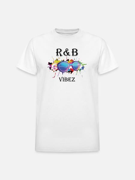 Hip Hop Neon Splash Sunglasses - Heavyweight Unisex T-Shirt by Gildan - white