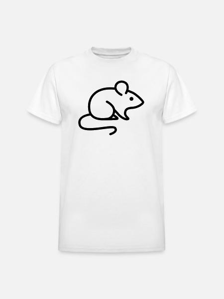 mouse - Heavyweight Unisex T-Shirt by Gildan - white