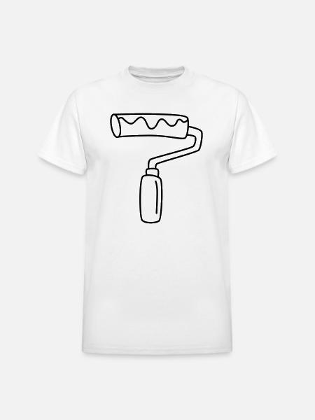 paint roller - Heavyweight Unisex T-Shirt by Gildan - white