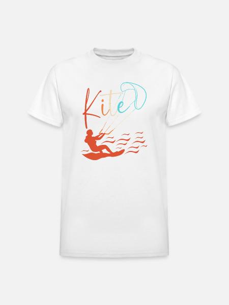 Kitesurfing Kite Water Sports - Heavyweight Unisex T-Shirt by Gildan - white
