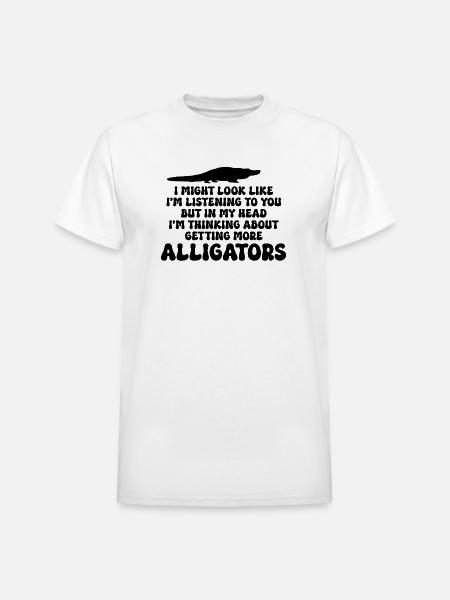 Alligator Reptil - Heavyweight Unisex T-Shirt by Gildan - white