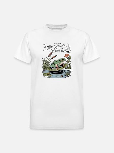FrogWatch Field Observer Wetland - Heavyweight Unisex T-Shirt by Gildan - white