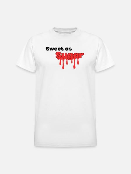 Sweet_as_sugar typography design - Heavyweight Unisex T-Shirt by Gildan - white