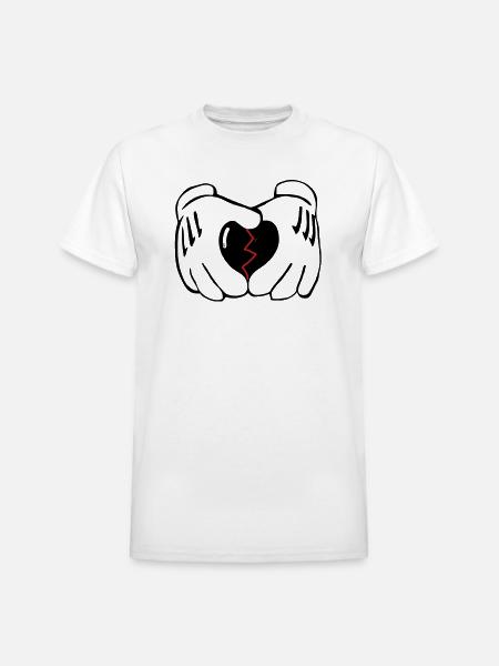 no_glove_love - Heavyweight Unisex T-Shirt by Gildan - white