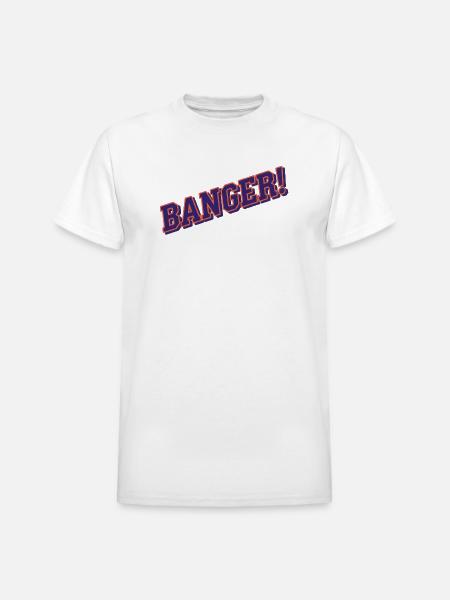Banger purple orange - Heavyweight Unisex T-Shirt by Gildan - white