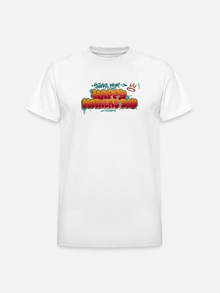 Graffiti Happy Mother's Day Splash - Heavyweight Unisex T-Shirt by Gildan - white