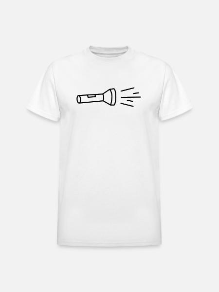 flashlight - Heavyweight Unisex T-Shirt by Gildan - white