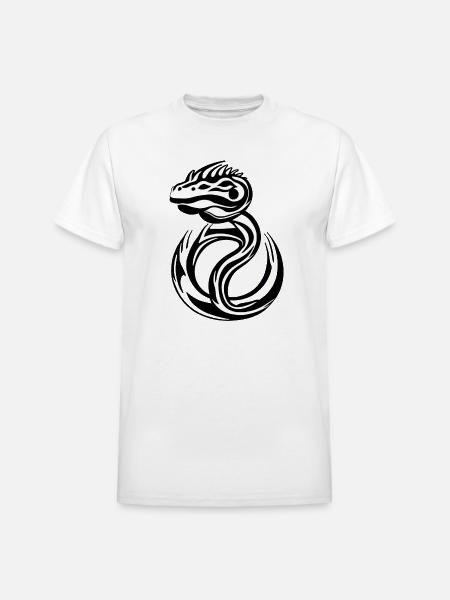 salamander - Heavyweight Unisex T-Shirt by Gildan - white