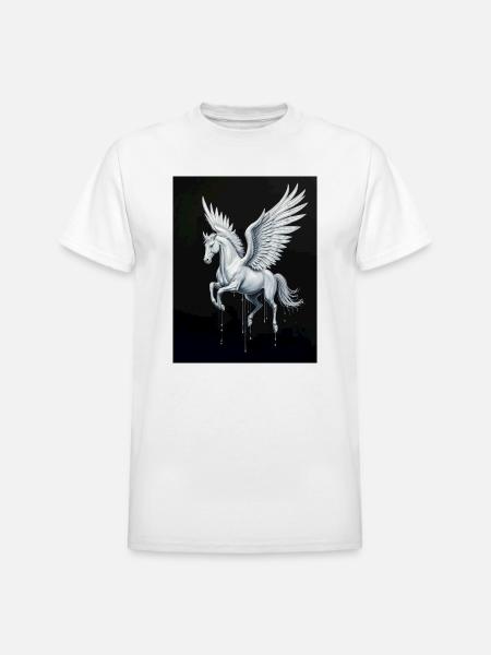 Celestial Pegasus - Heavyweight Unisex T-Shirt by Gildan - white