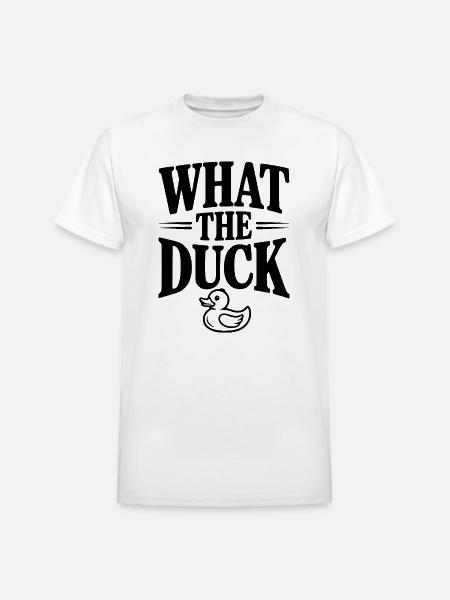 What The Duck - Heavyweight Unisex T-Shirt by Gildan - white