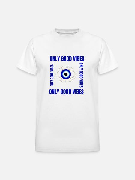 beautiful blue eyes - Heavyweight Unisex T-Shirt by Gildan - white